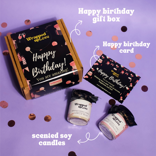 2 candles Birthday hamper