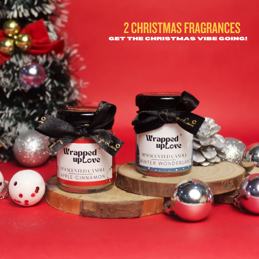 christmas gift (set of 2 candles) apple cinnamon and winter wonderland