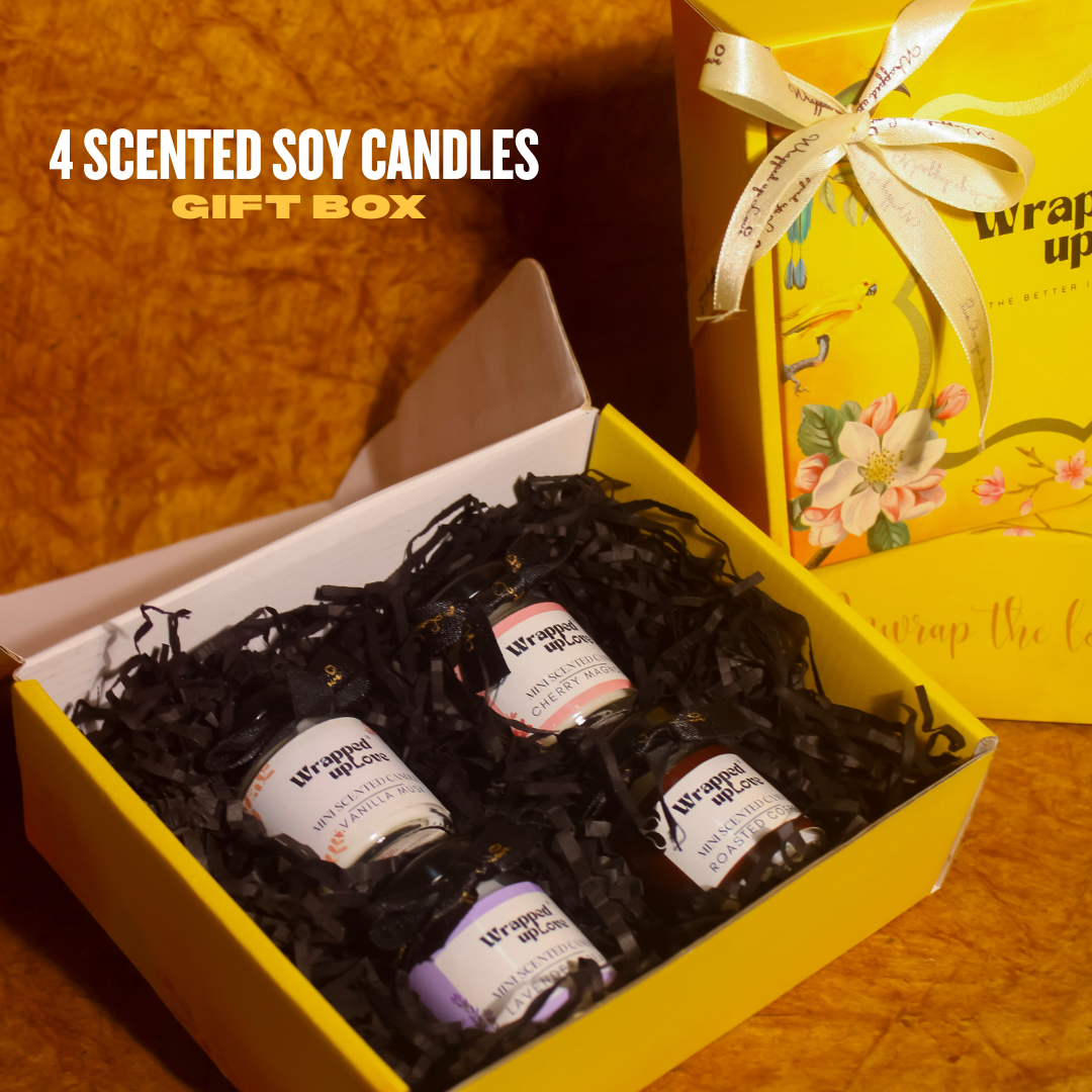 Scented Candles Ethnic Gift Box (pack of 4 scented candles)