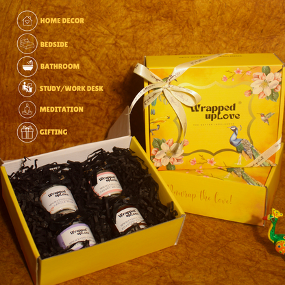 Scented Candles Ethnic Gift Box (pack of 4 scented candles)