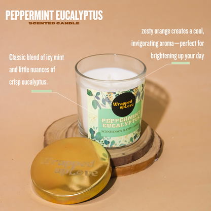 Peppermint Eucalyptus Scented Candle ( 170g)