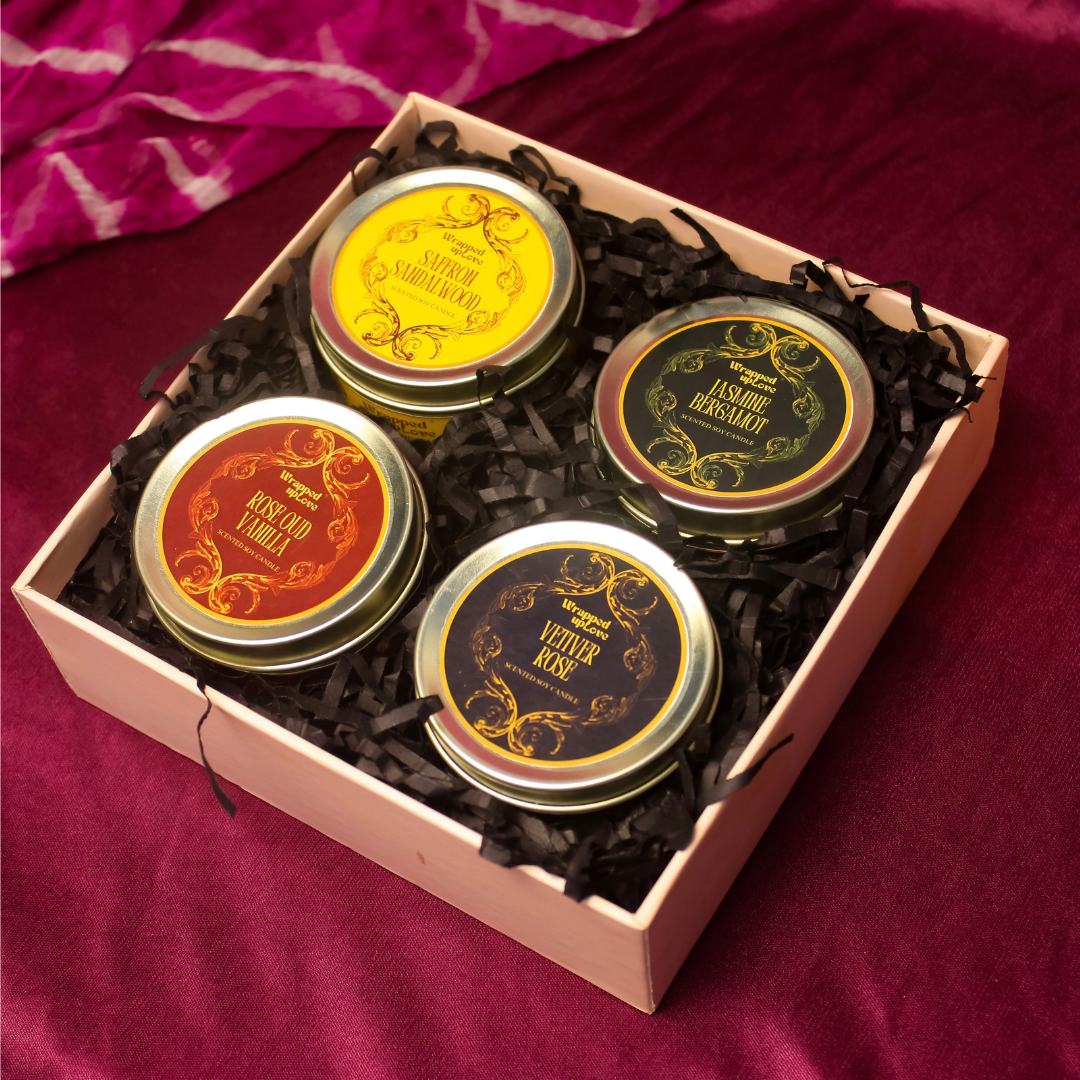 vintage candle collection - festive gift box