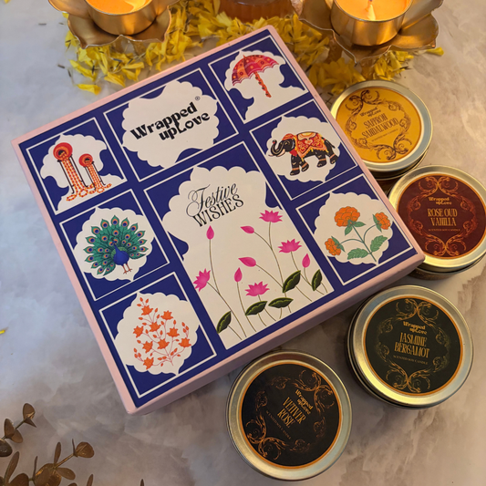 vintage candle collection - festive gift box
