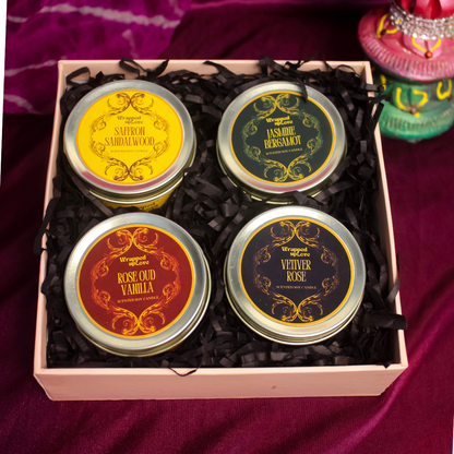 vintage candle collection - festive gift box