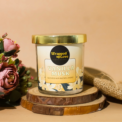 vanilla musk scented soy candle(170g)