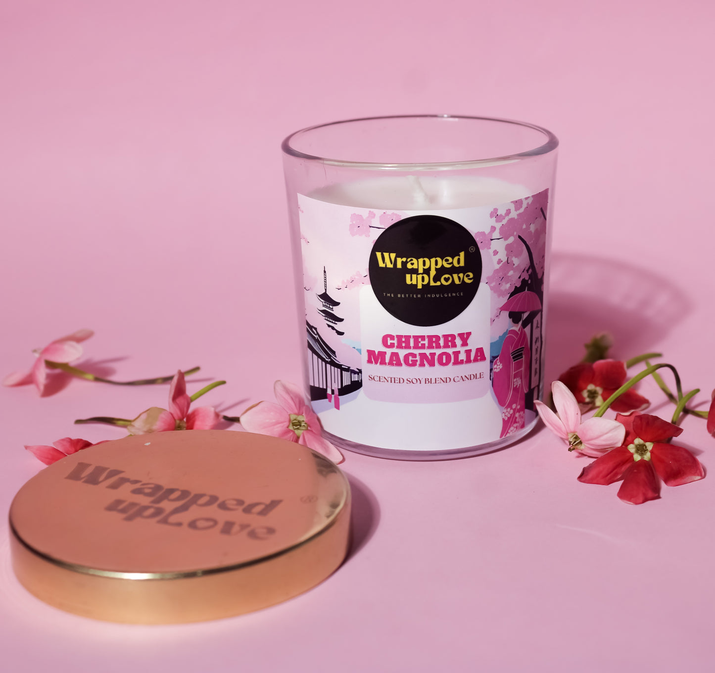 Cherry Magnolia scented soy candle (170g)