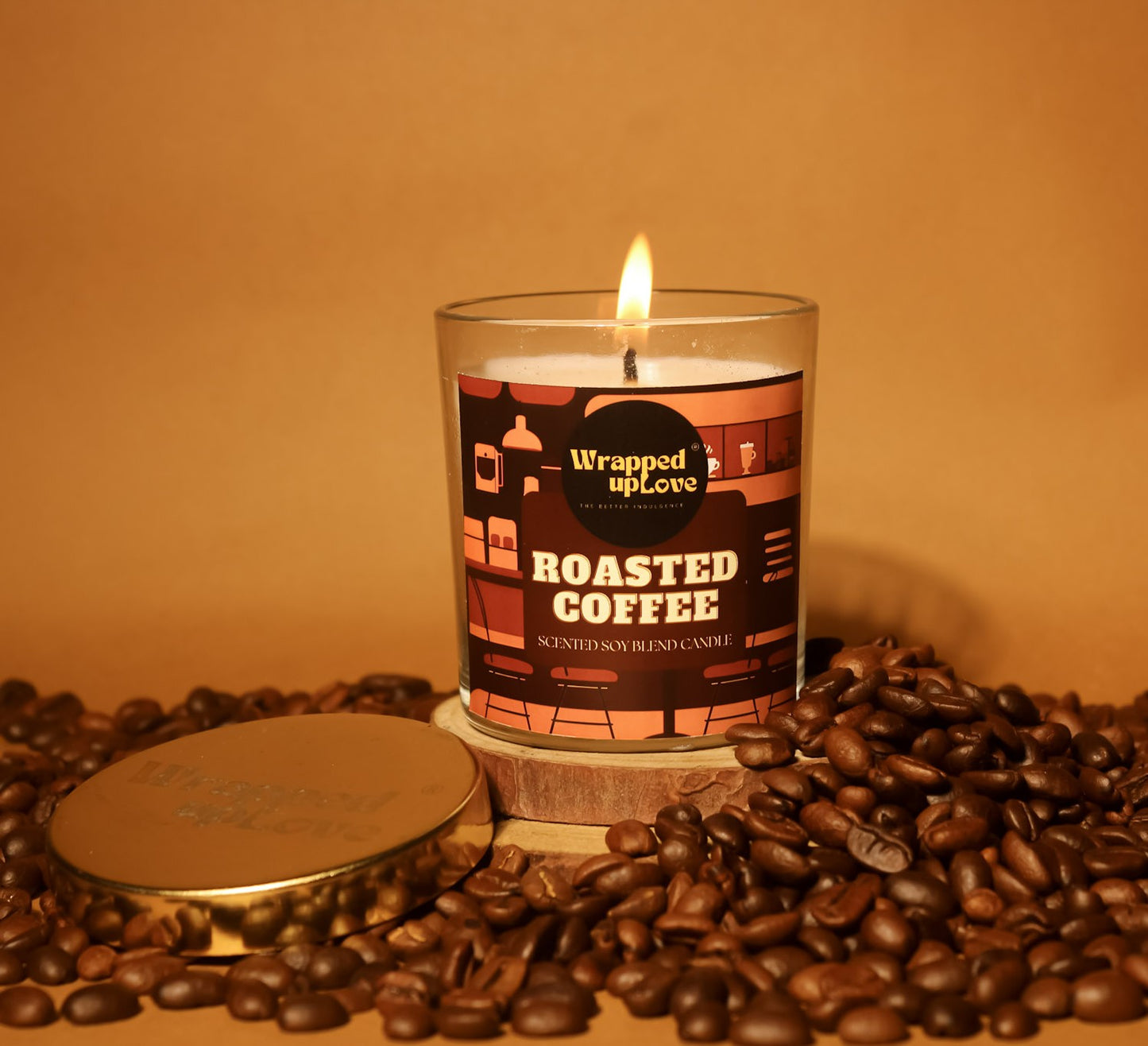 Roasted coffee scented candle (170g)