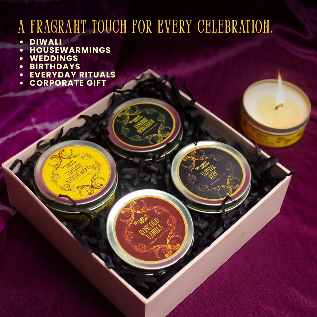 vintage candle collection - festive gift box