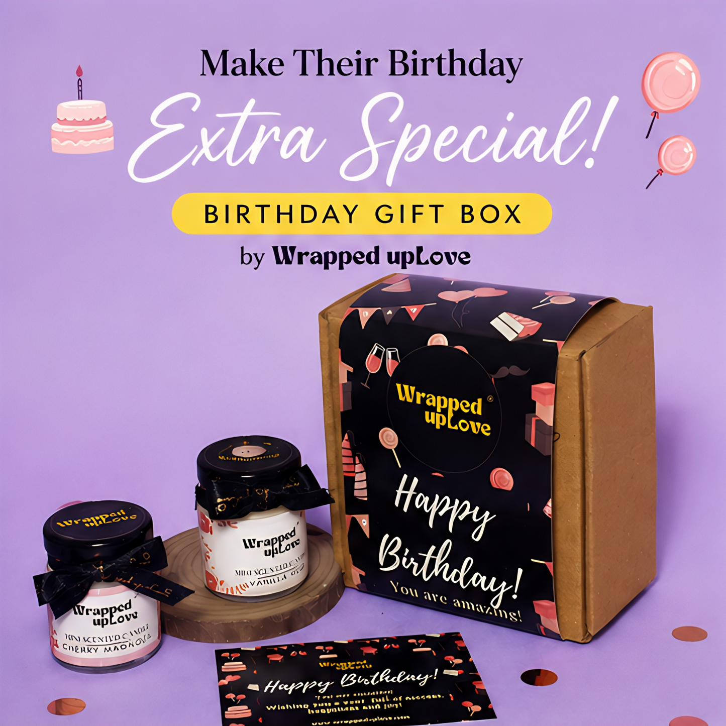 2 candles Birthday hamper