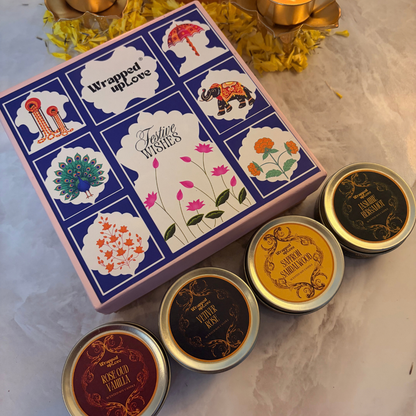 vintage candle collection - festive gift box