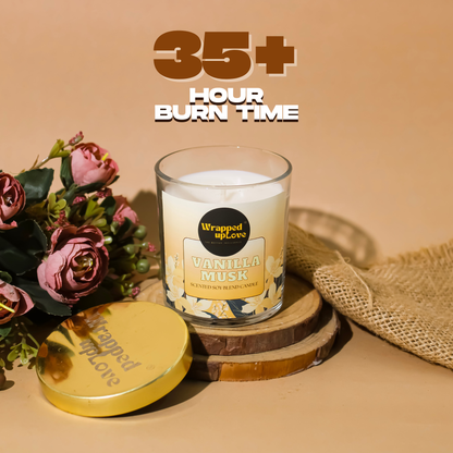 vanilla musk scented soy candle(170g)