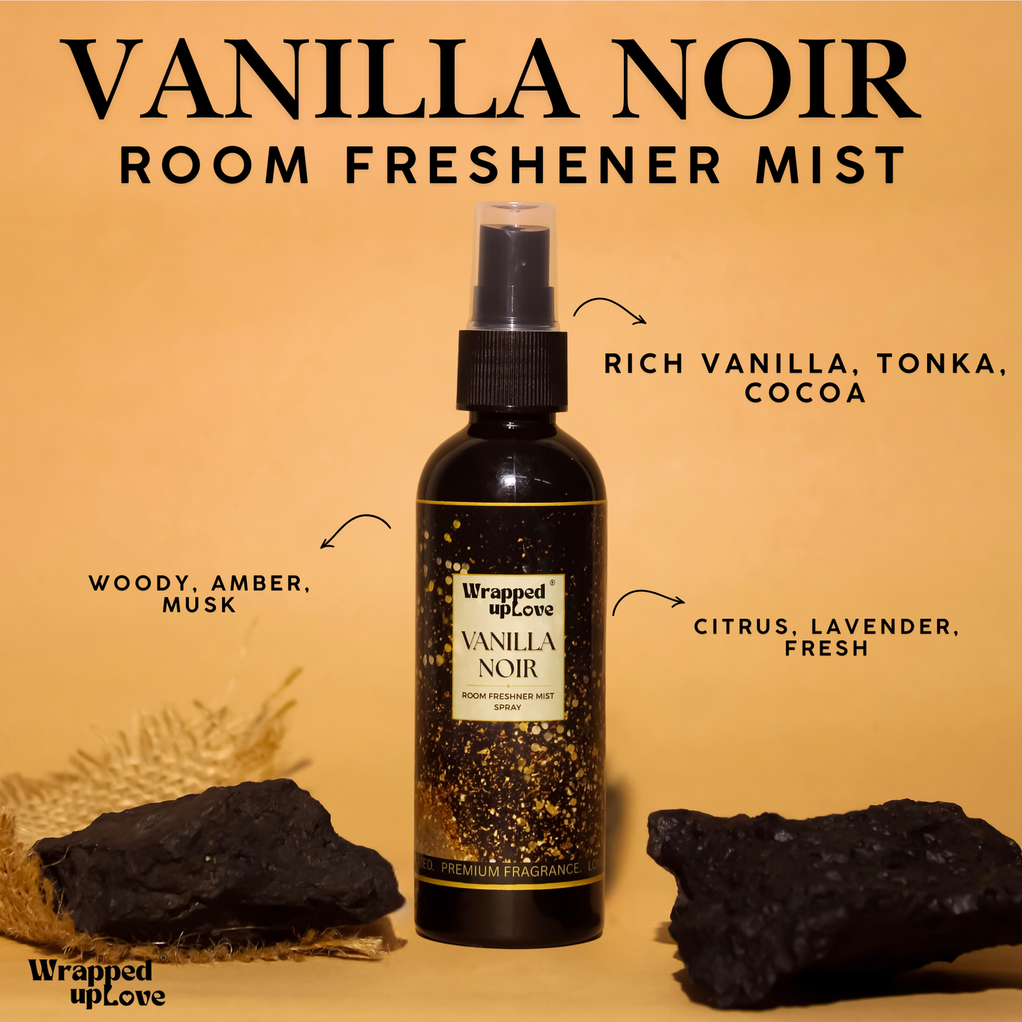 Room Freshener Spray Pack of 3 | Lavender Chamomile, Jasmine Sage, Vanilla Noir