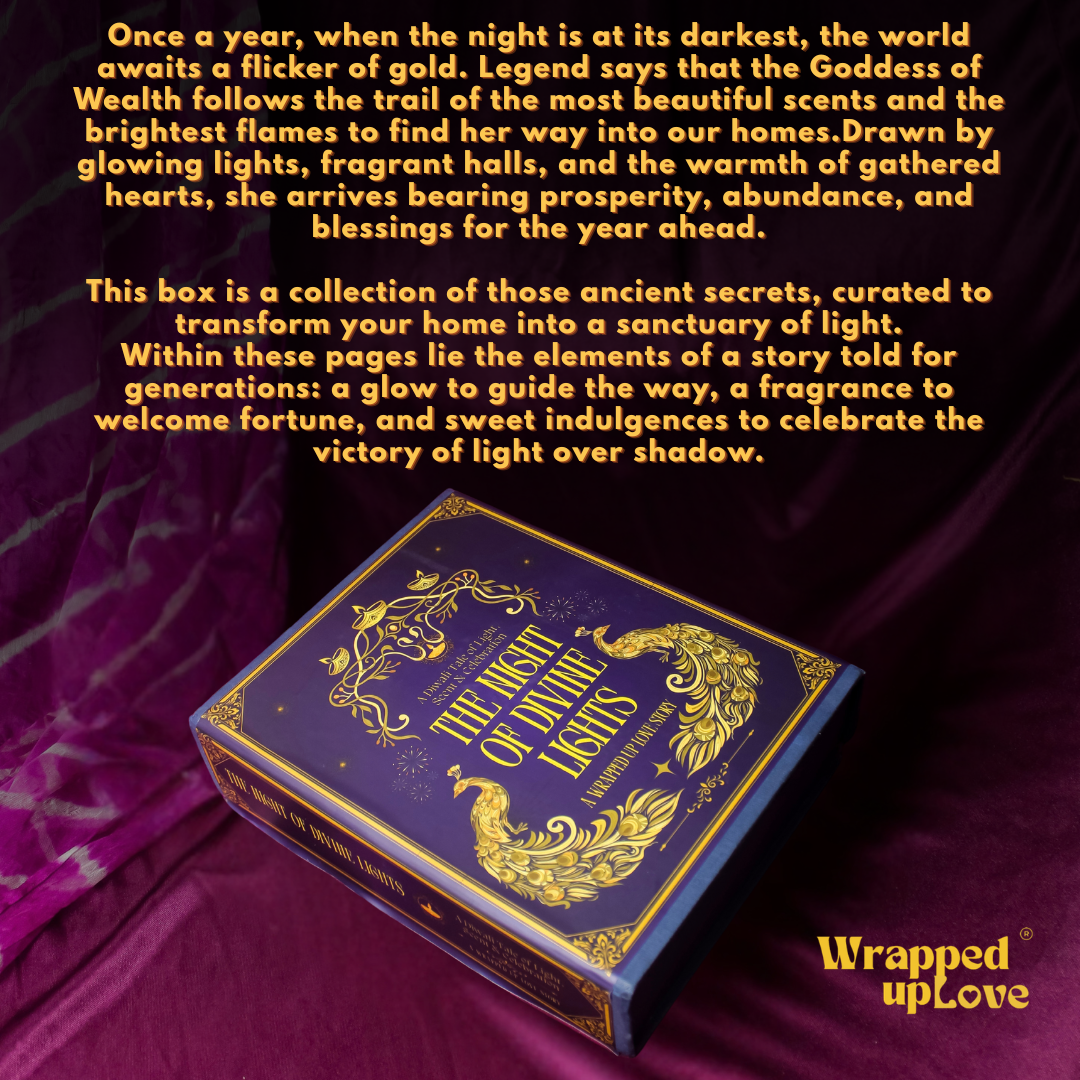 Vintage storybook style Diwali gift box(The Night of Divine Lights)