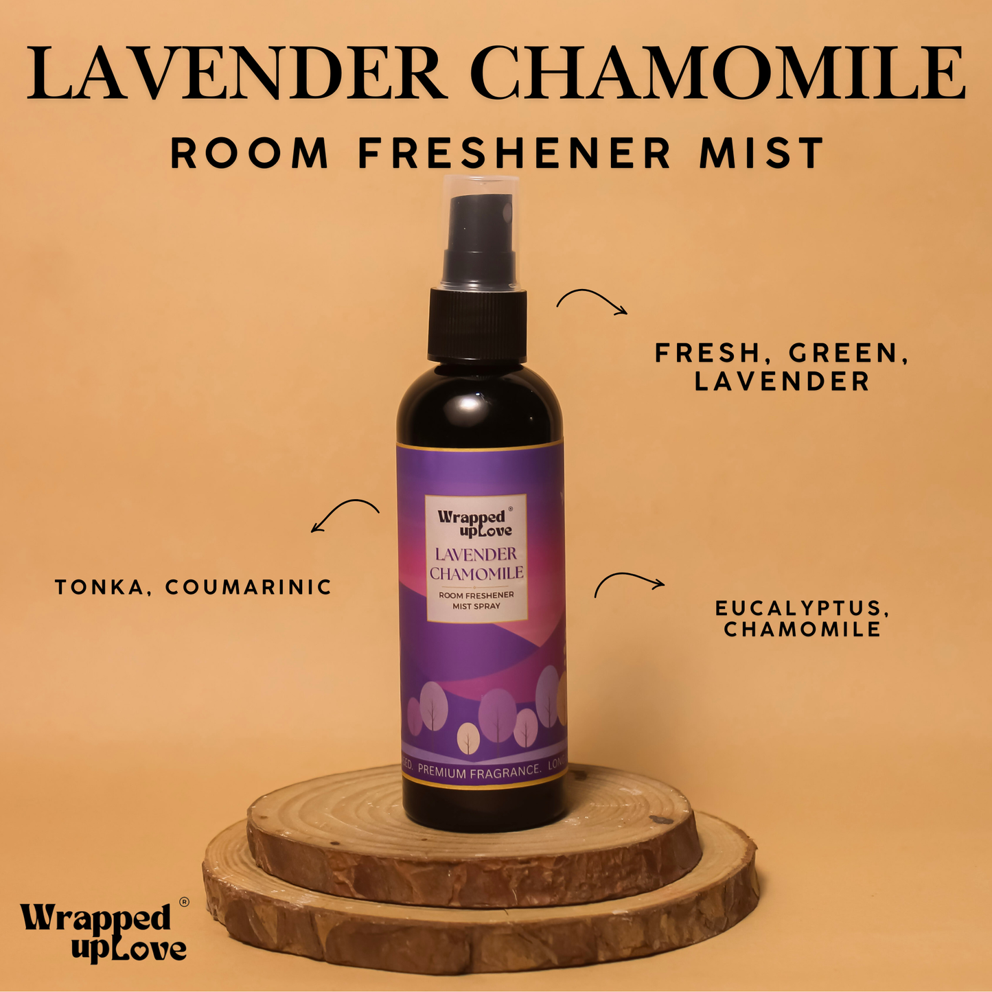 Room Freshener Spray Pack of 3 | Lavender Chamomile, Jasmine Sage, Vanilla Noir