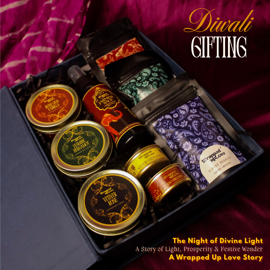 Vintage storybook style Diwali gift box(The Night of Divine Lights)