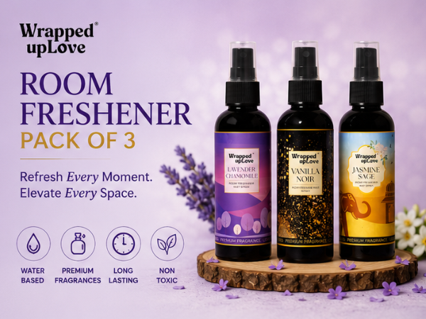 Room Freshener Spray Pack of 3 | Lavender Chamomile, Jasmine Sage, Vanilla Noir
