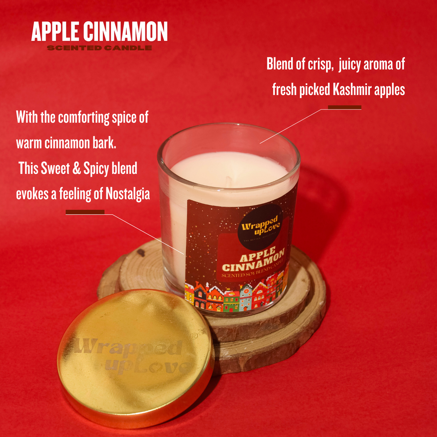 Apple Cinnamon scented candle(170g)