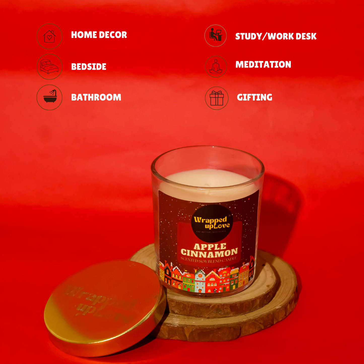 Apple Cinnamon scented candle(170g)