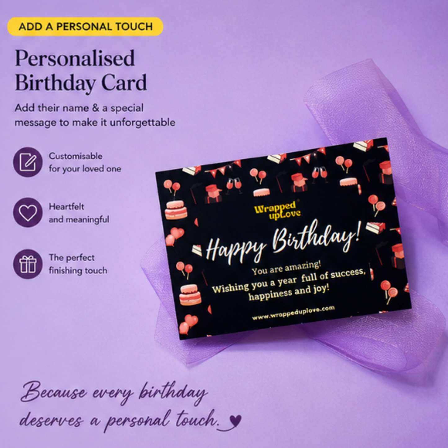 Happy Birthday gift box (1 chocoheaven chocolate bonbon/ 1 scented candle)