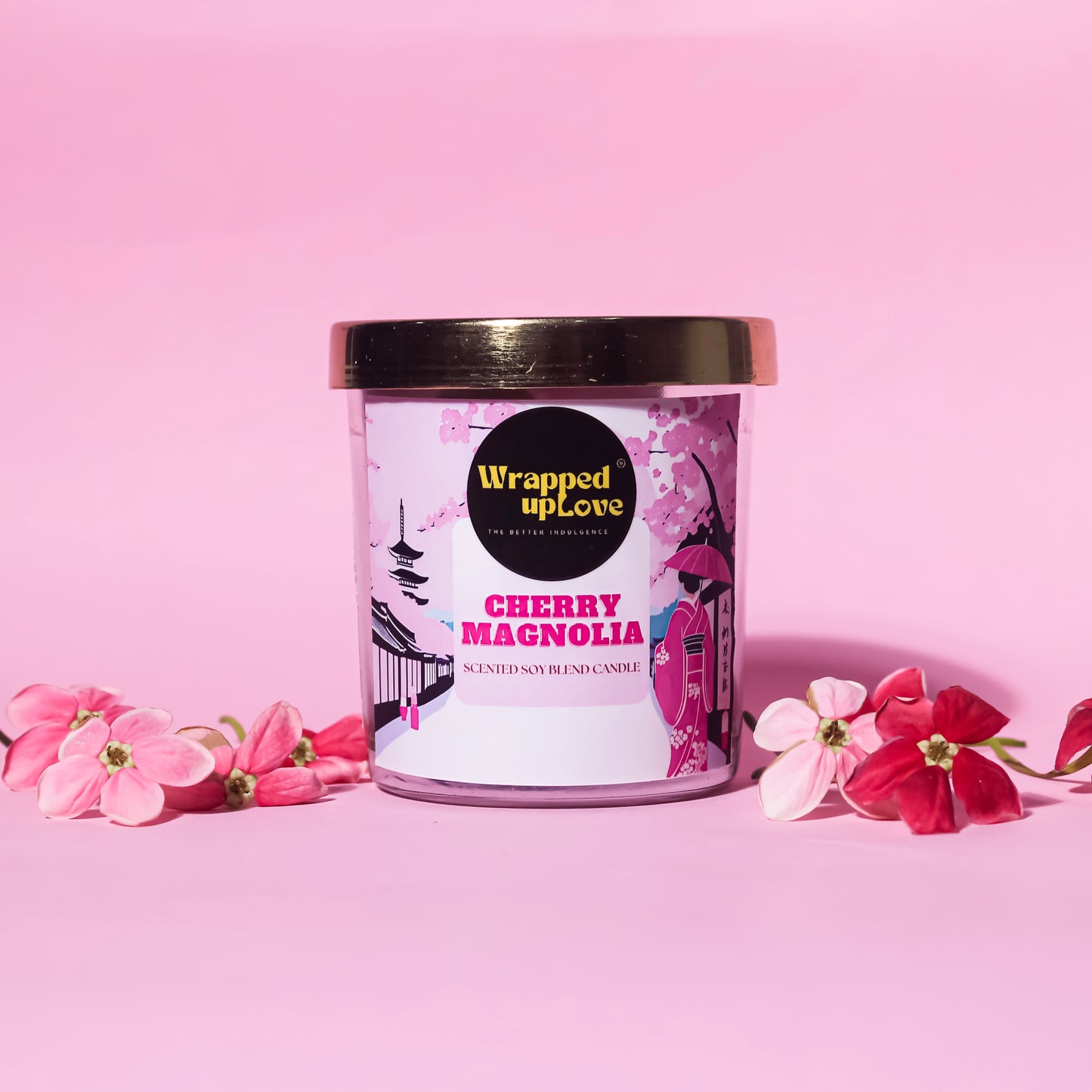 Cherry Magnolia scented soy candle (170g)