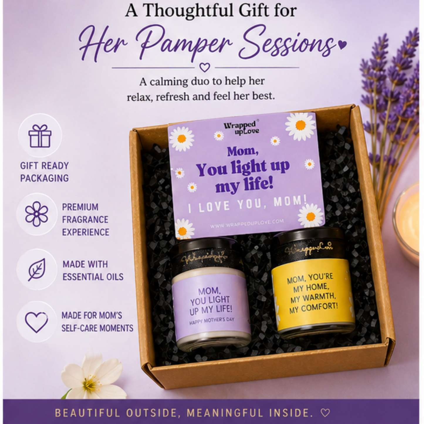 Mother's day candle gift set