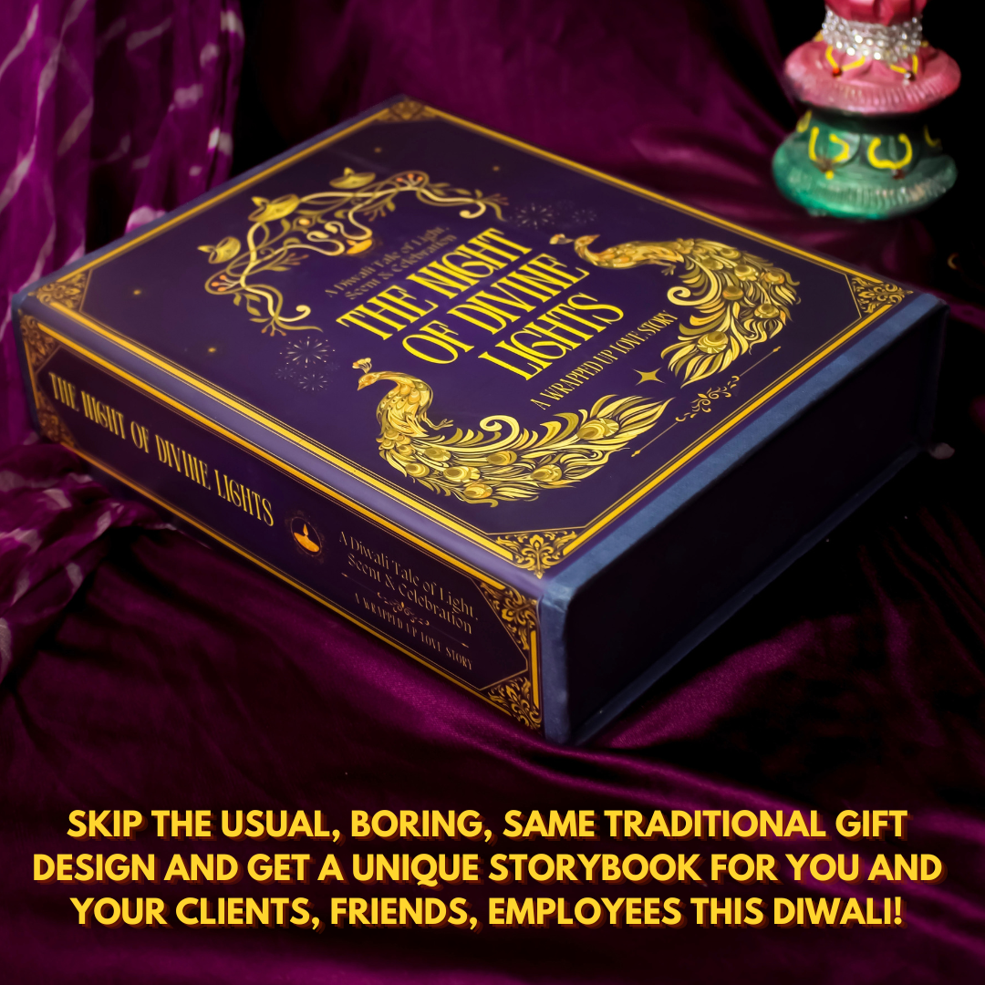 Vintage storybook style Diwali gift box(The Night of Divine Lights)