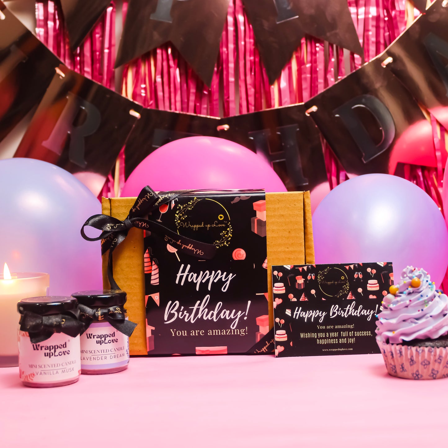 2 candles Birthday hamper