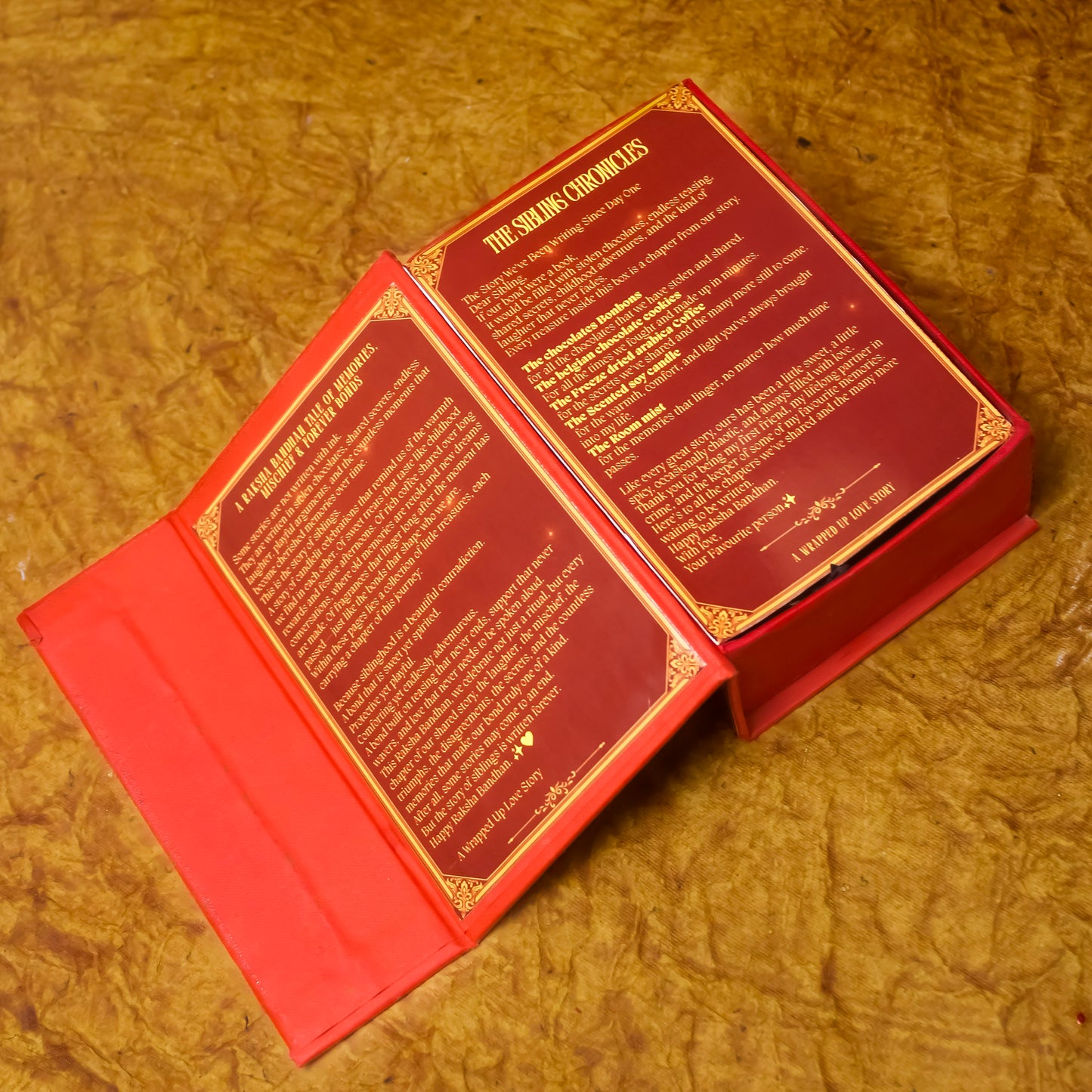 The Sibling Chronicles(storybook rakhi gift)