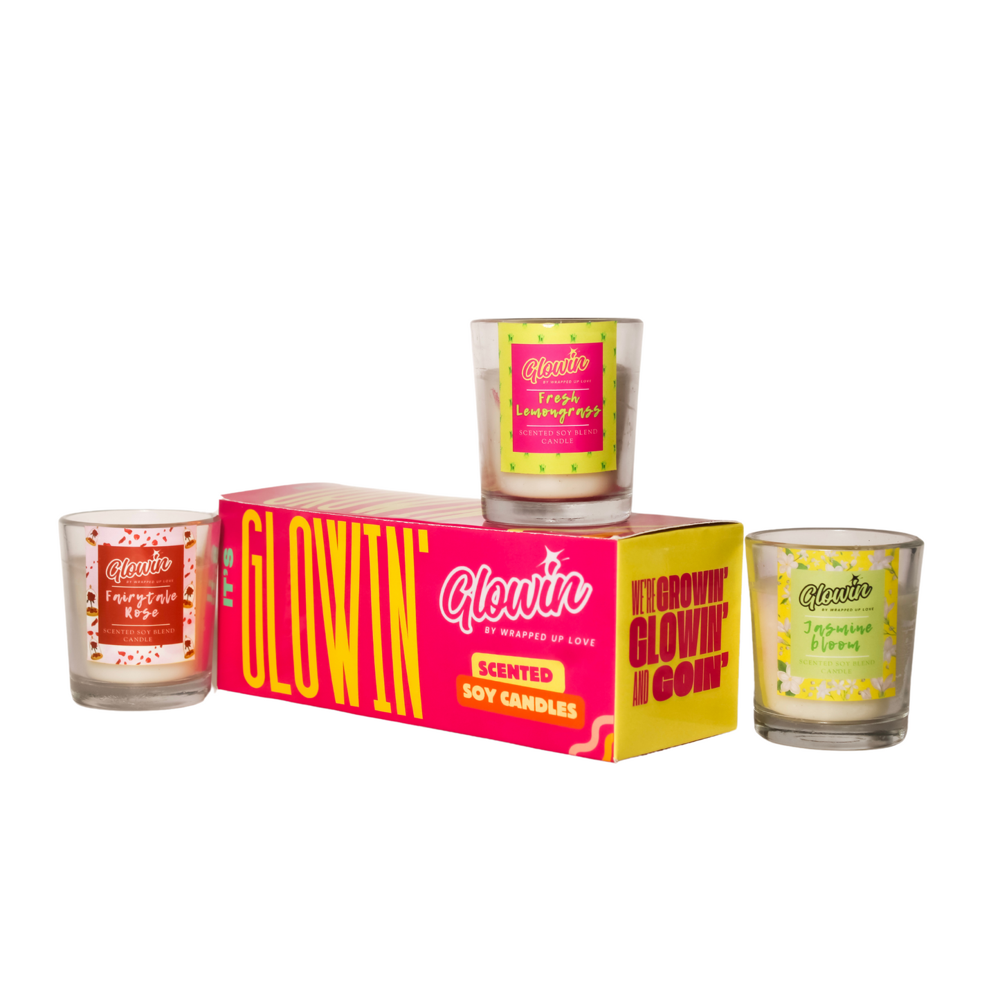 Glowin scented soy candles( pack of 3)