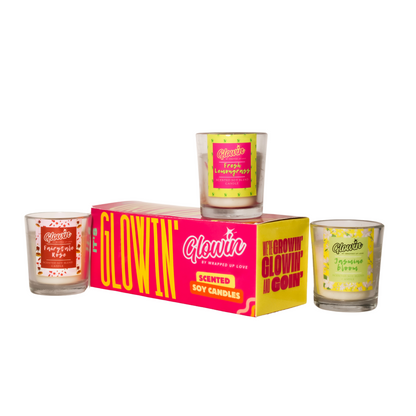 Glowin scented soy candles( pack of 3)